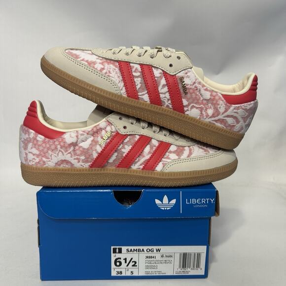 Adidas Samba OG X Liberty London - “Better Scarlet” JR8841 - Picture 1 of 6